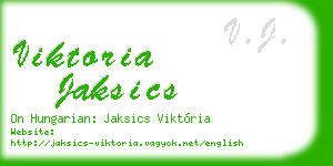 viktoria jaksics business card